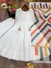 Nsr 917 Mal Cotton With Embroidery Work Anarkali Kurti With Bottom Dupatta